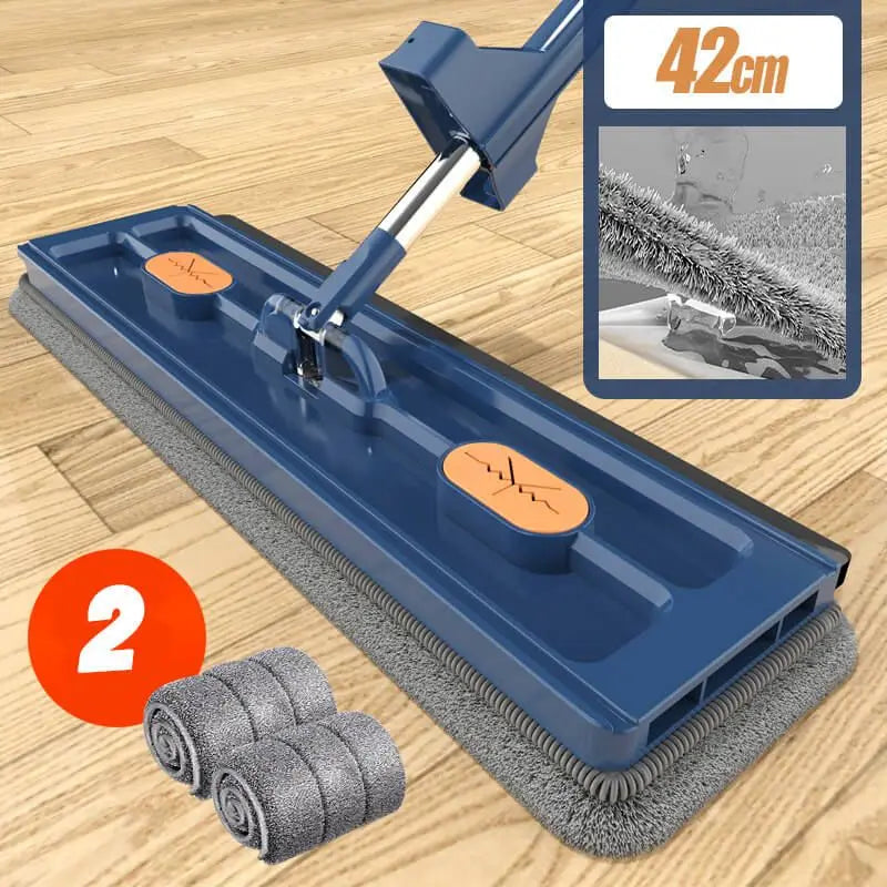 42cm Self-Wringing Flat Mop | Wet & Dry with Squeegee