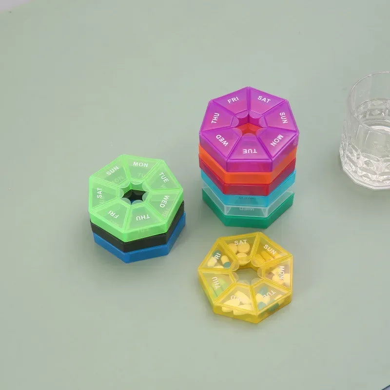 7-Day Pill Organizer Box | Portable Weekly Medicine Dispenser