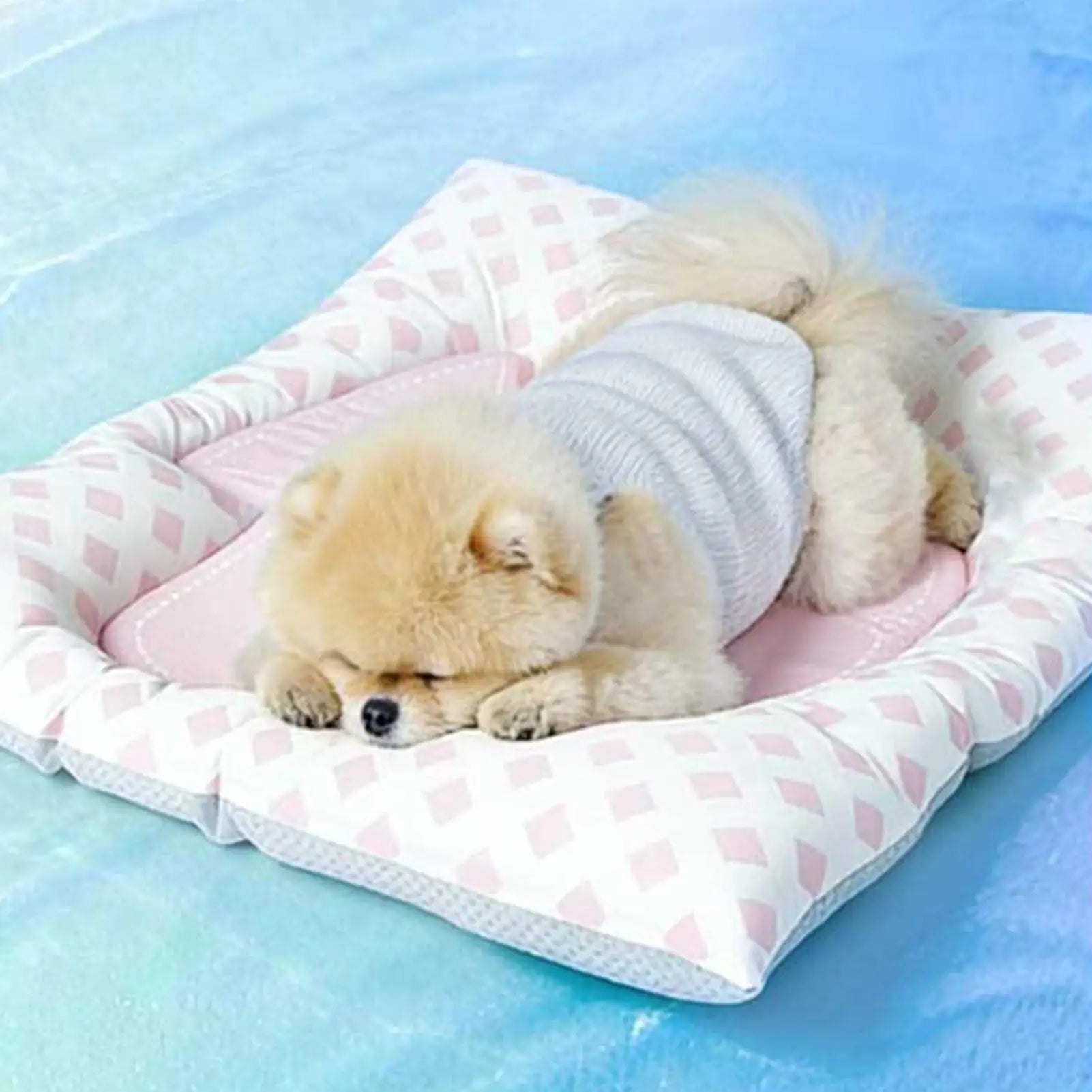 Dog Cooling Pad Shell Shape Comfortable Play Pad Summer Sleeping Mat for Pets Puppy Rabbits Animal Summer Outdoor Outside Indoor Peaceful Pleasures Health and Wellness