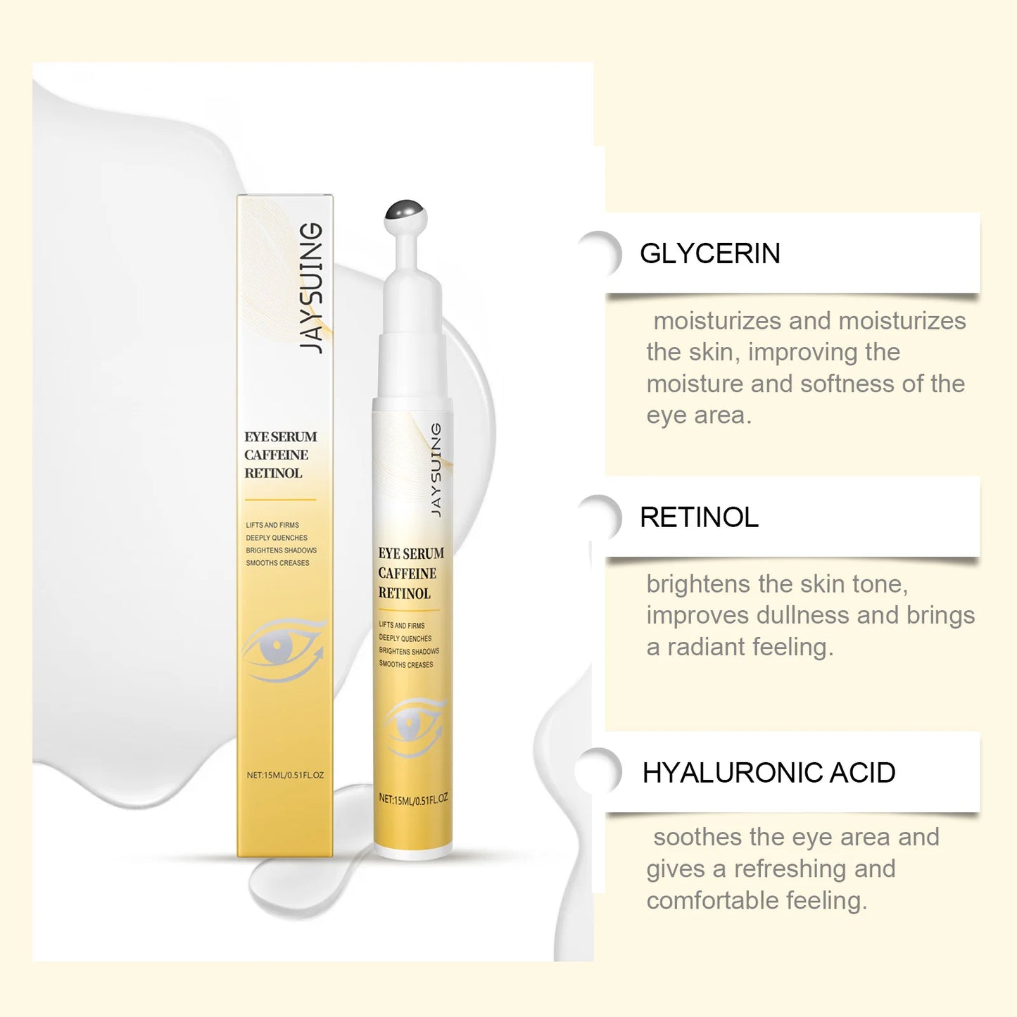 Retinol Eye Serum Roller – Brightening & Firming Eye Care