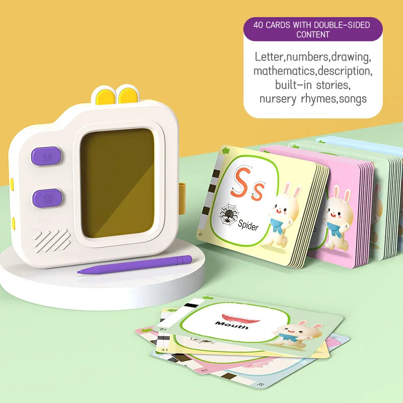 Children Puzzle Learning Machine English Enlightenment Children Song Recognition Character Recognition Cards Insertion Machine Peaceful Pleasures Health and Wellness yellow cards 40pcs