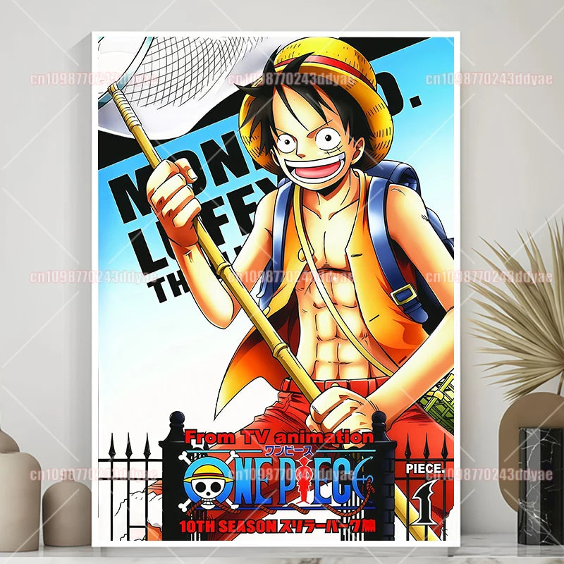 Classic Anime Dragon Ball Characters Luffy Zoro Nami Robin Canvas Painting Poster Suitable for Fashion Wall Art Oil Painting Peaceful Pleasures Health and Wellness