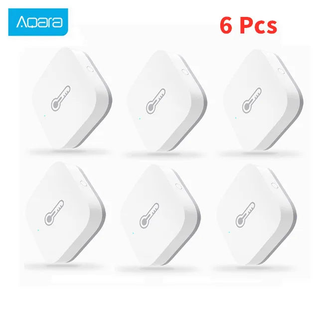 Aqara Temperature Humidity Sensor Smart Air Pressure Sensor Smart Control Zigbee Wireless Smart Home For Xiaomi Mijia Homekit Peaceful Pleasures Health and Wellness Aqara Sensor 6 Pcs China Mainland