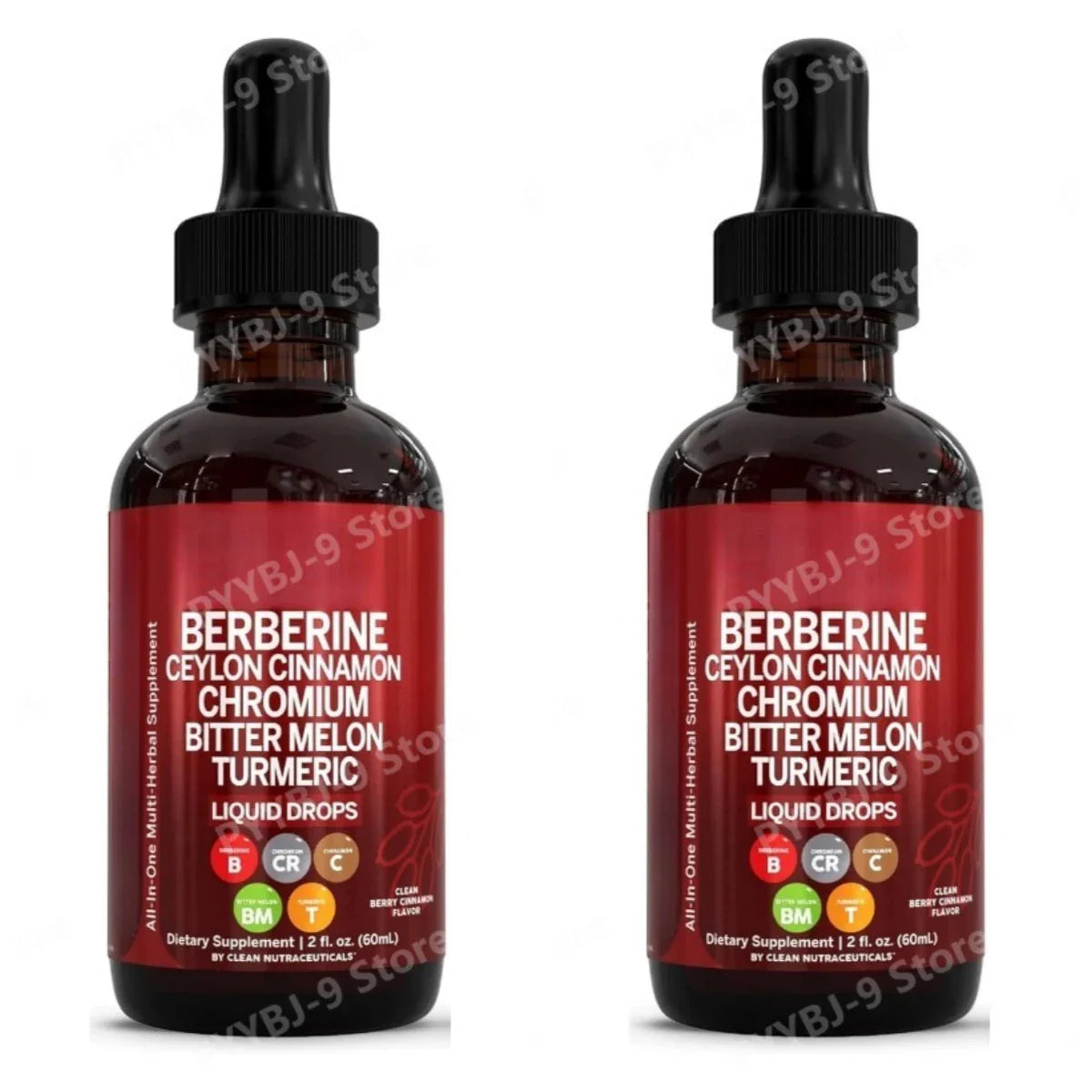 Berberine Chromium Turmeric Ginseng Liquid Drops 60ml