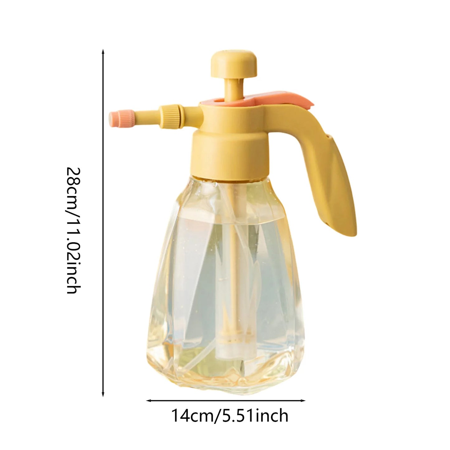 Flower Sprayer Pressure Water Can 1.5L Large Capacity Clear Water Bottle Plastic Sprayer for Indoor & Outdoor Plant Flower Peaceful Pleasures Health and Wellness
