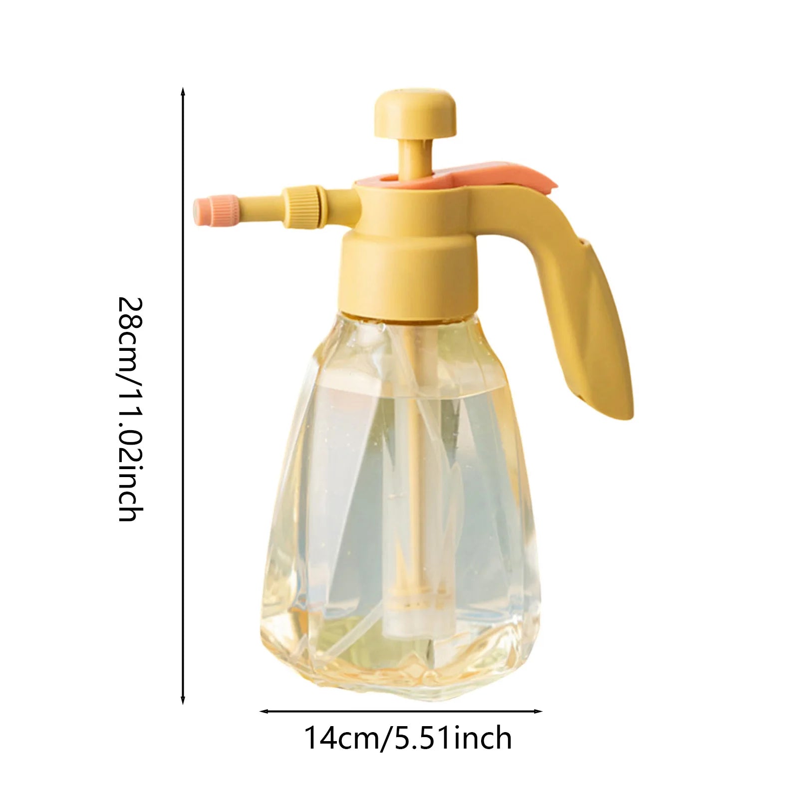 Flower Sprayer Pressure Water Can 1.5L Large Capacity Clear Water Bottle Plastic Sprayer for Indoor & Outdoor Plant Flower Peaceful Pleasures Health and Wellness
