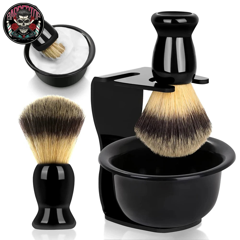3 In 1 Mens Shaving Brush Bowl Set Stainless Steel Shaving Bowl Durable New Beauty Design Men Shaving Bowl Mug Brush Soap Dish Peaceful Pleasures Health and Wellness