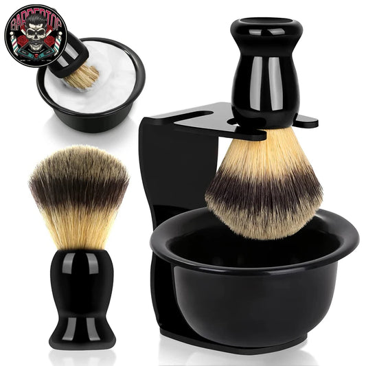 3 In 1 Mens Shaving Brush Bowl Set Stainless Steel Shaving Bowl Durable New Beauty Design Men Shaving Bowl Mug Brush Soap Dish Peaceful Pleasures Health and Wellness