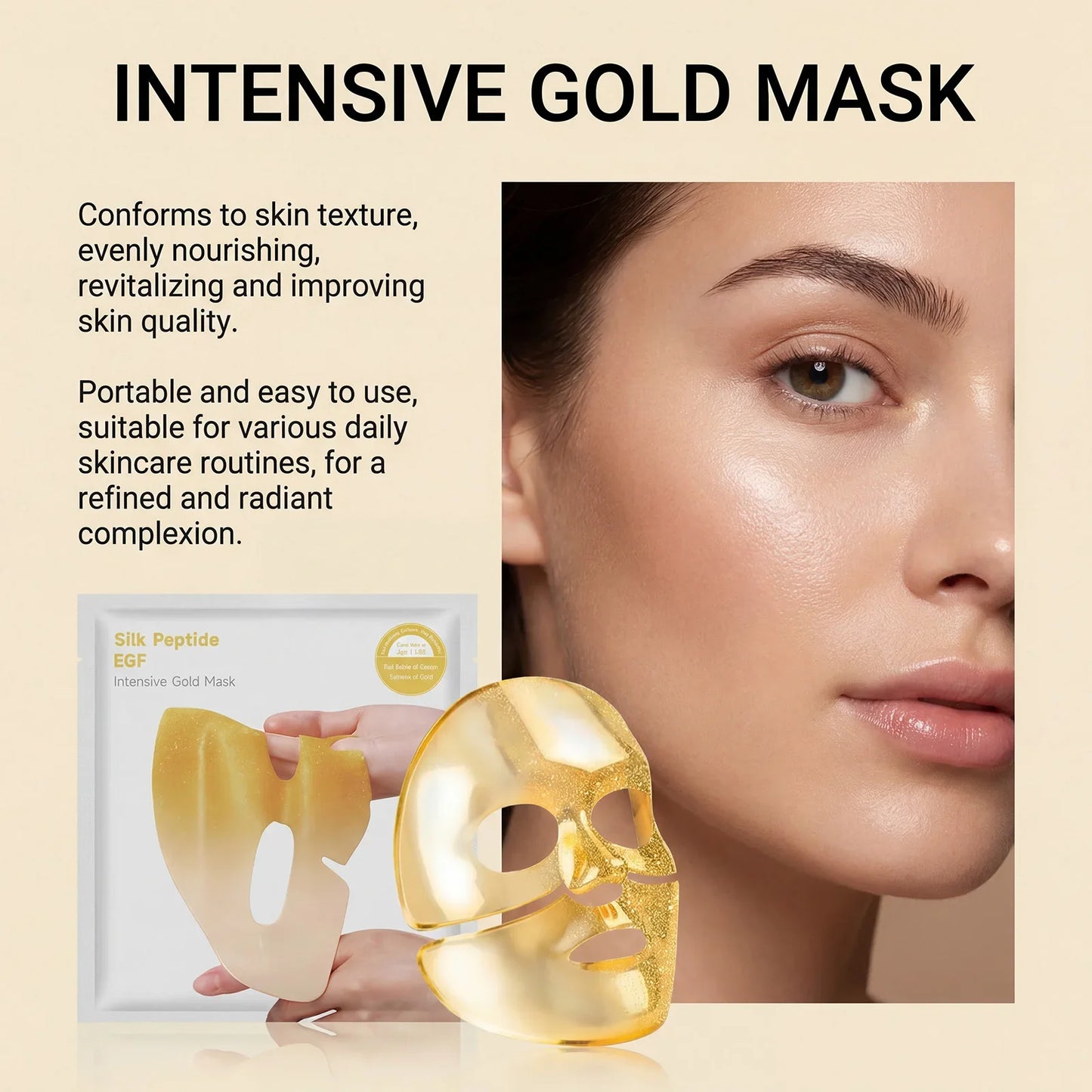 Gold Hydrating Face Mask – Brightening, Pore Purifying & Firming
