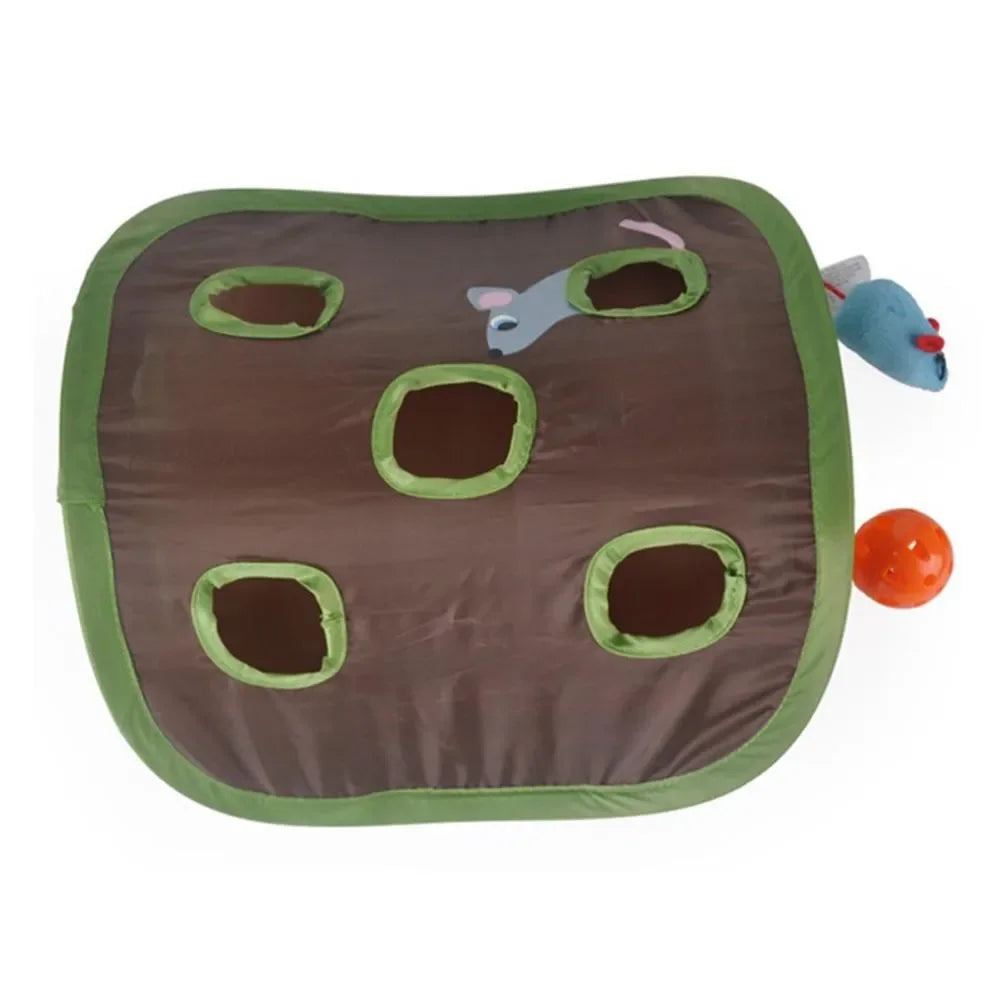Interactive 9-Hole Cat Tunnel Hide & Seek Mouse Hunt Toy Interactive Cat Toy Peaceful Pleasures Health and Wellness