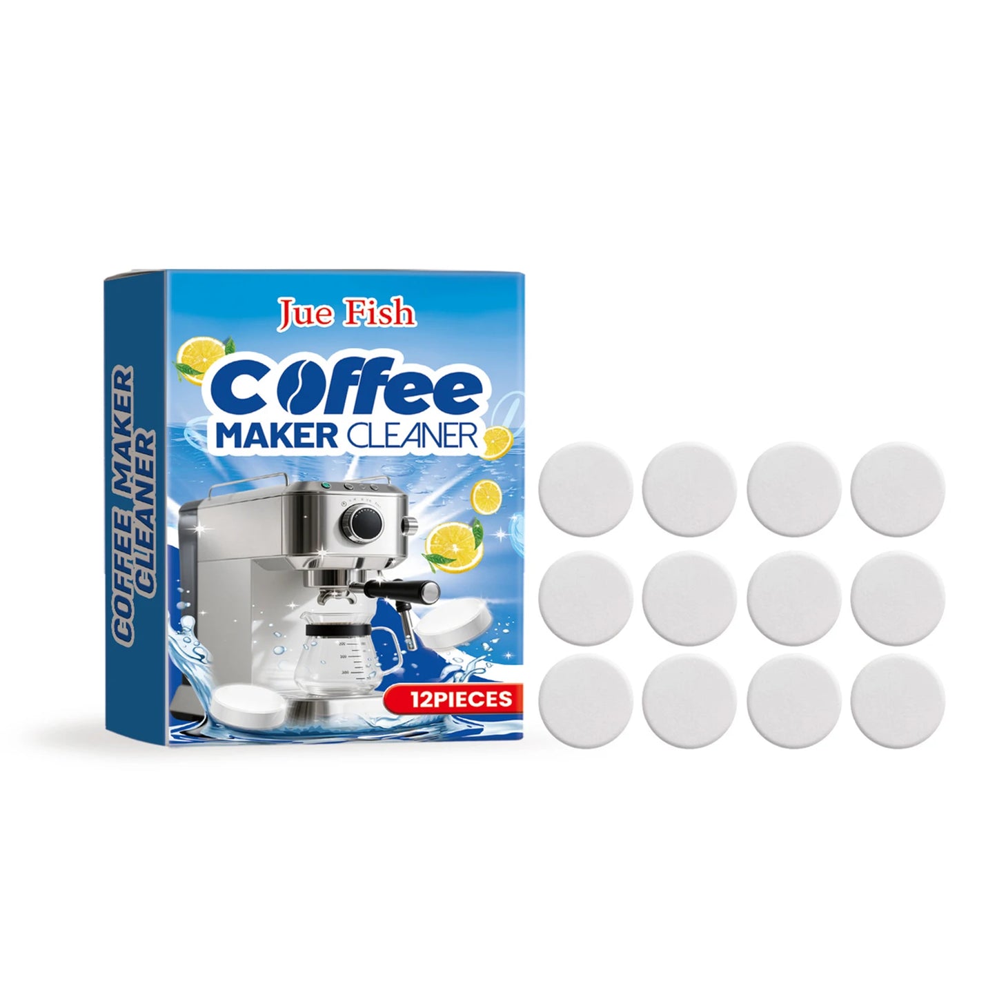 Coffee Machine Cleaner Descaler Tablets Coffee Maker Deep Cleaning Grinder Descaling Cleaning Tabs Universal Effervescent Tablet Peaceful Pleasures Health and Wellness 1pcs