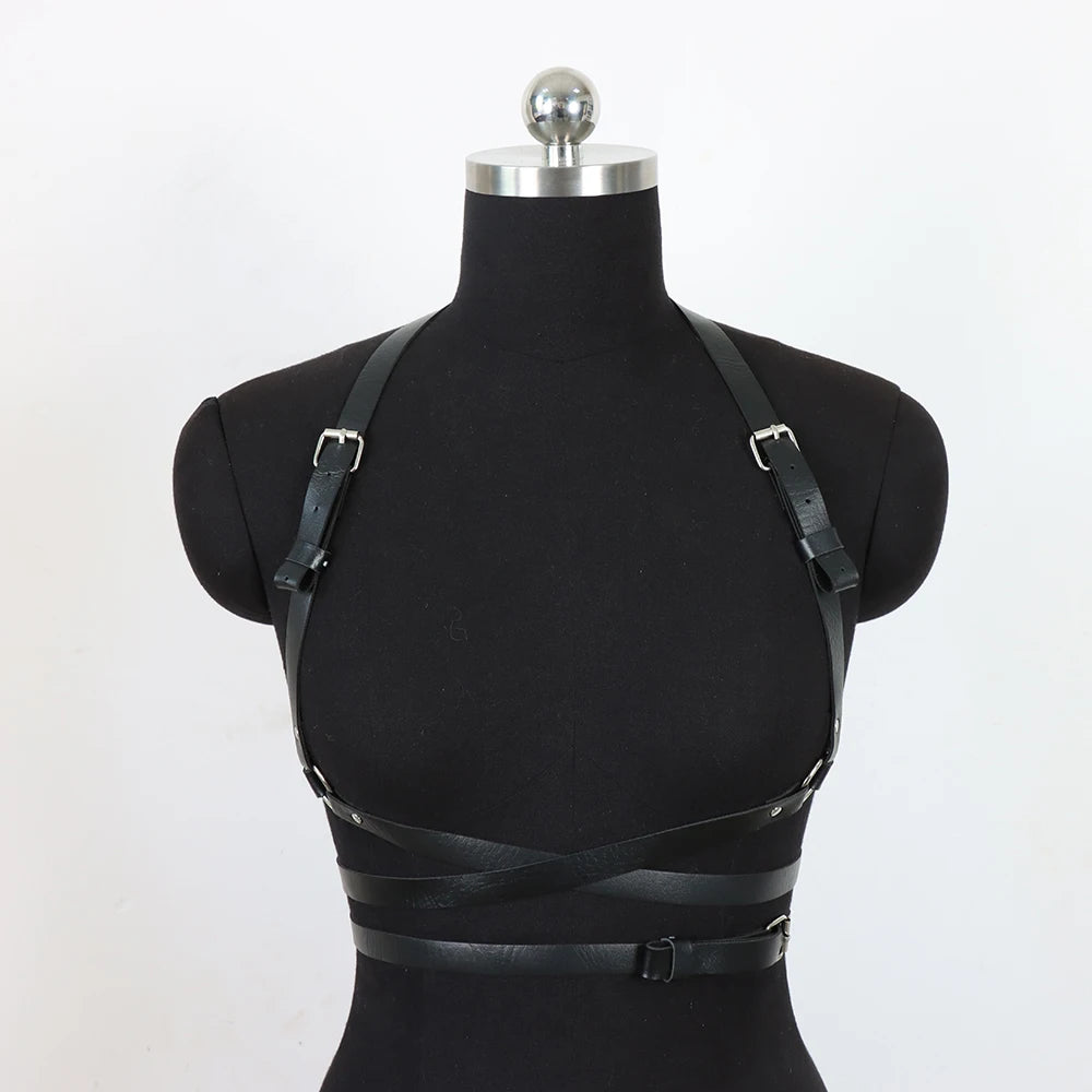 Women Leather Harness Straps Belt Sexy Women's Lingerie Adjustable
