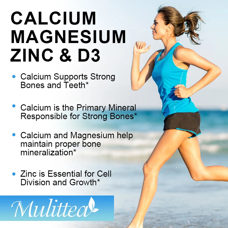 Calcium Magnesium Zinc + Vitamin D3 Gummies – Bones, Nerves & Immunity | 60 Count Peaceful Pleasures Health and Wellness