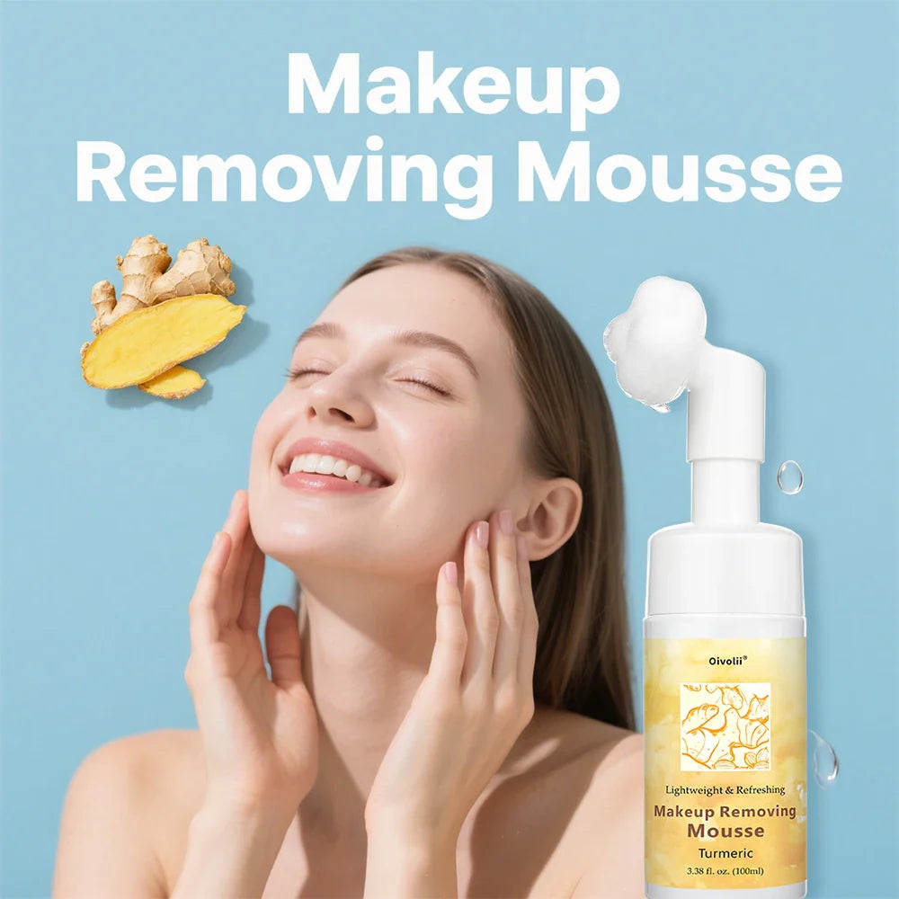 Turmeric Foaming Face Cleanser – Gentle Makeup Removing Mousse