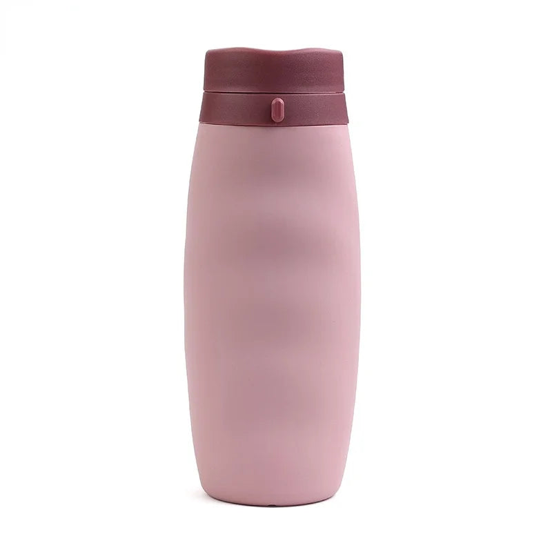 600ml Collapsible Silicone Water Bottle BPA Free Foldable Flask