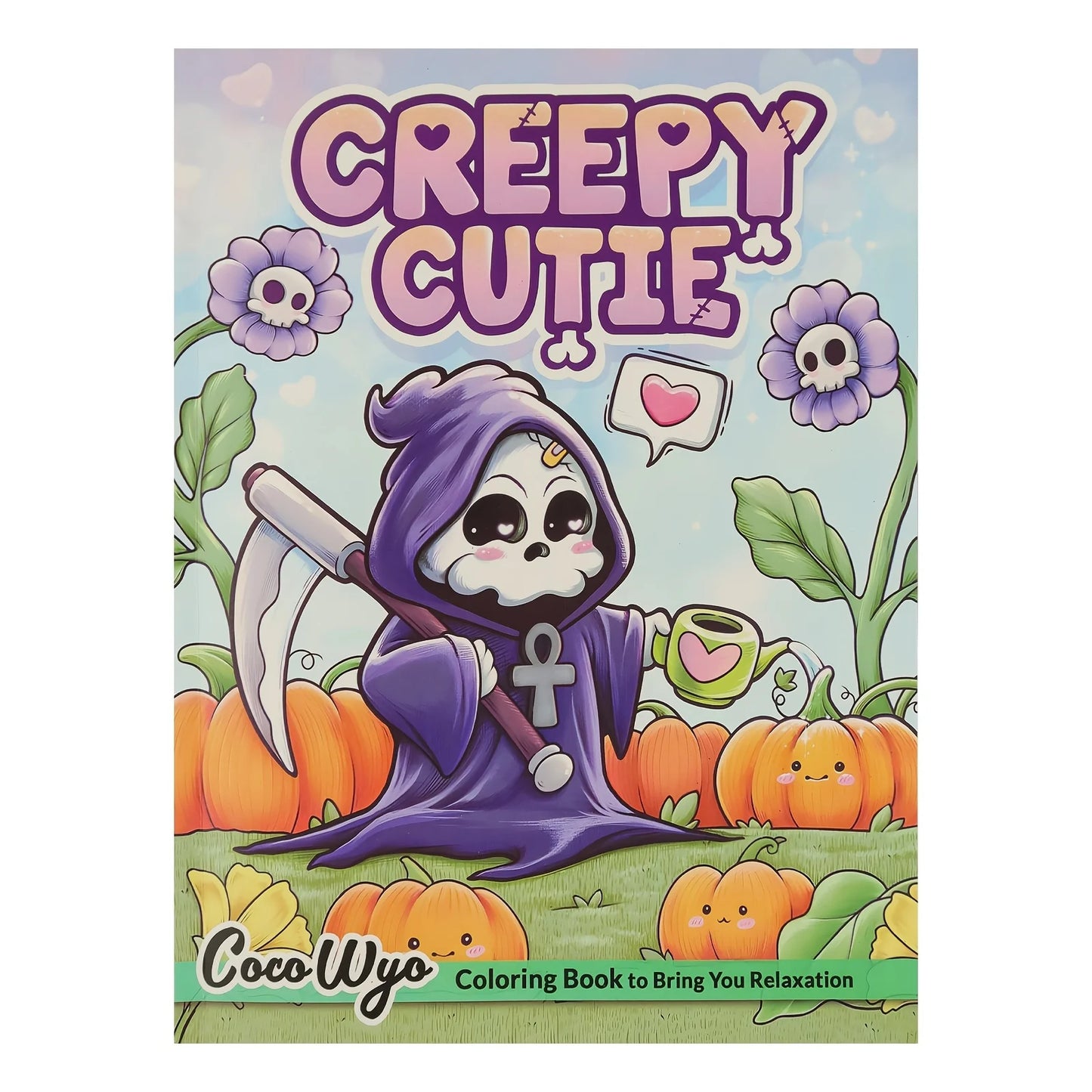 CREEPY CUTIE Coloring Book Adults Teens Featuring Adorable Creatures