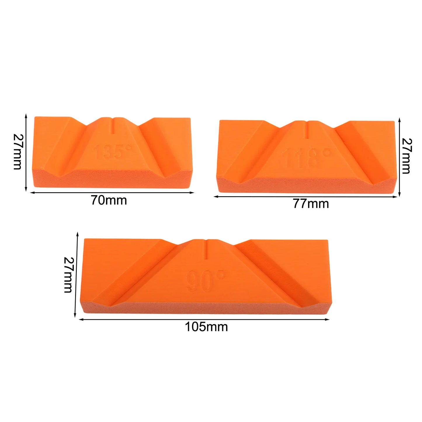 3-Piece Drill Bit Sharpening Jig – 90° 118° 135° Angle Guide
