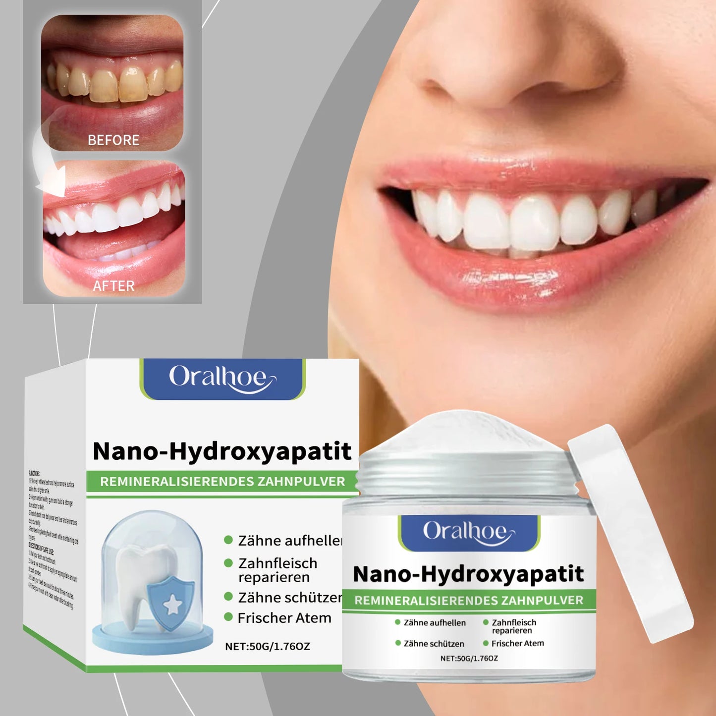 Natural Teeth Brightening Powder | Baking Soda Dental Polish