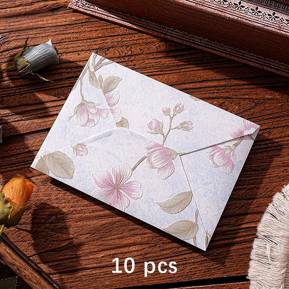 Retro Brocade Envelopes Chinese Letter Writing Package Wedding Party