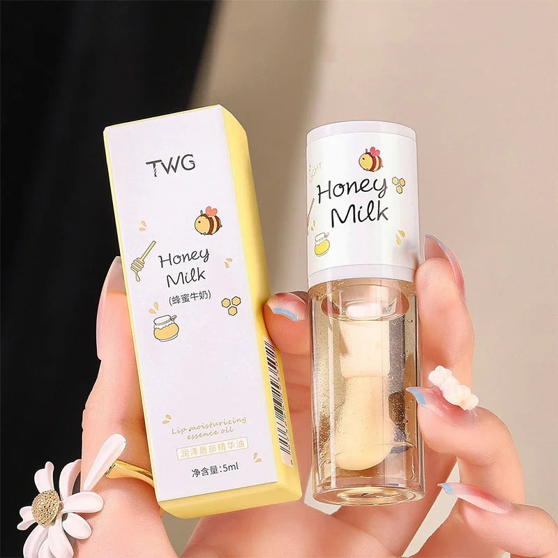 Peach Milk Honey Lip Oil – Moisturizing Gloss & Lip Lines
