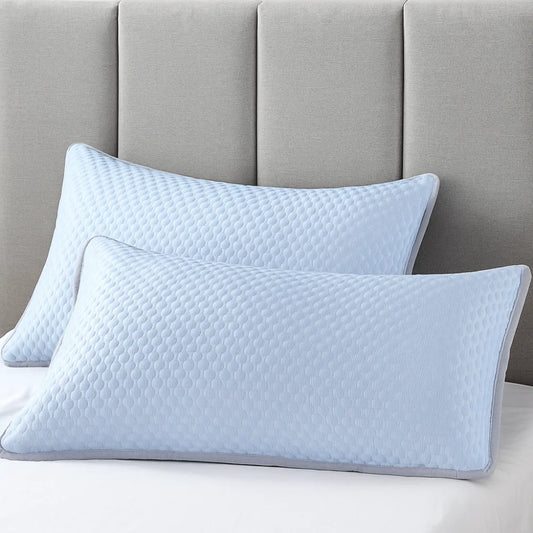 2-Pack Cooling Ice Bean Pillowcases | Breathable Summer Covers Cooling Pillowcase Set Peaceful Pleasures Health and Wellness