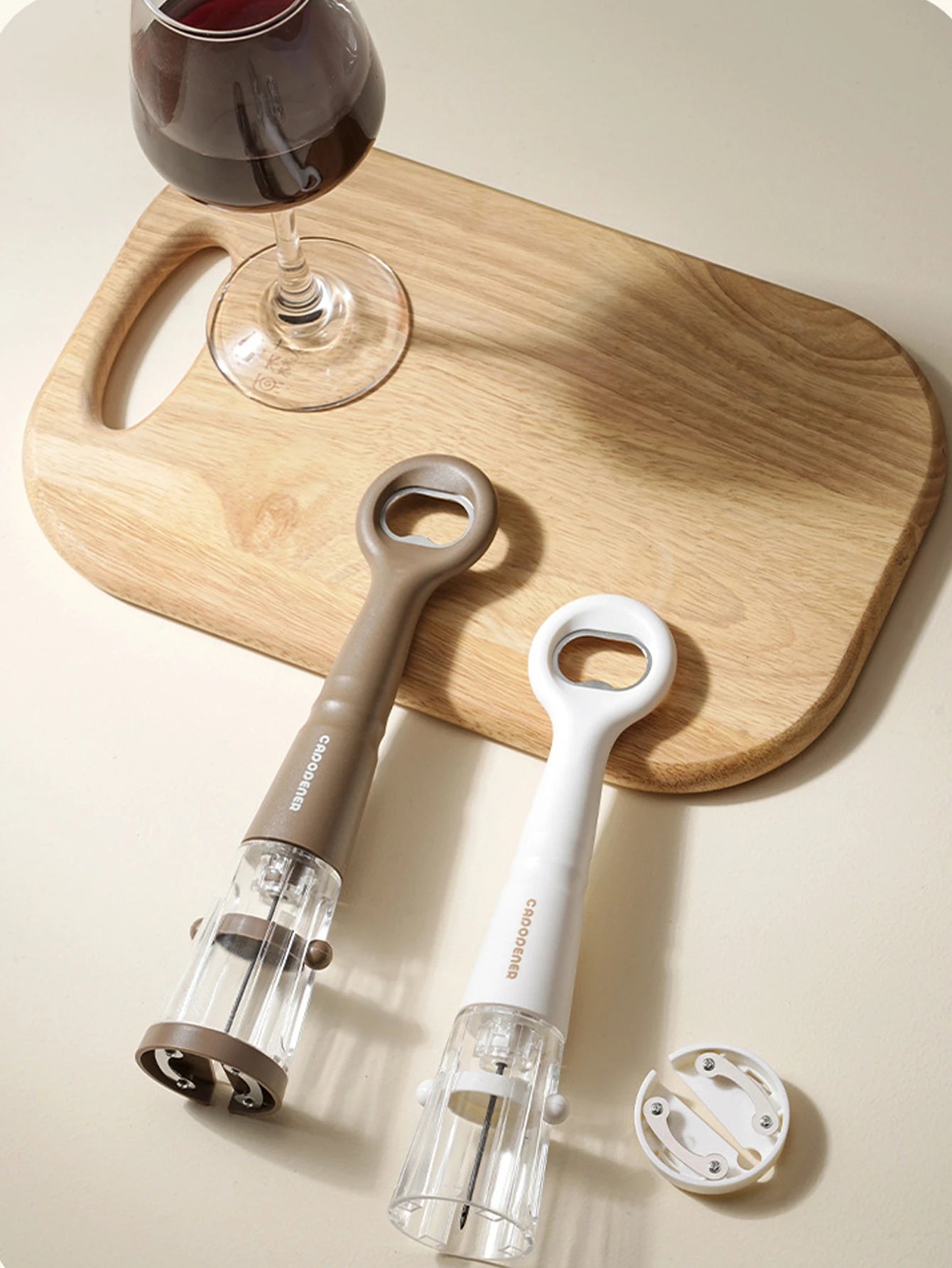 1Pc Pneumatic Wine Opener Purpose Beer Wine Opener 2-in-1 Multifunctional Wine Bottle Opener Suitable for Kitchens Bars Peaceful Pleasures Health and Wellness