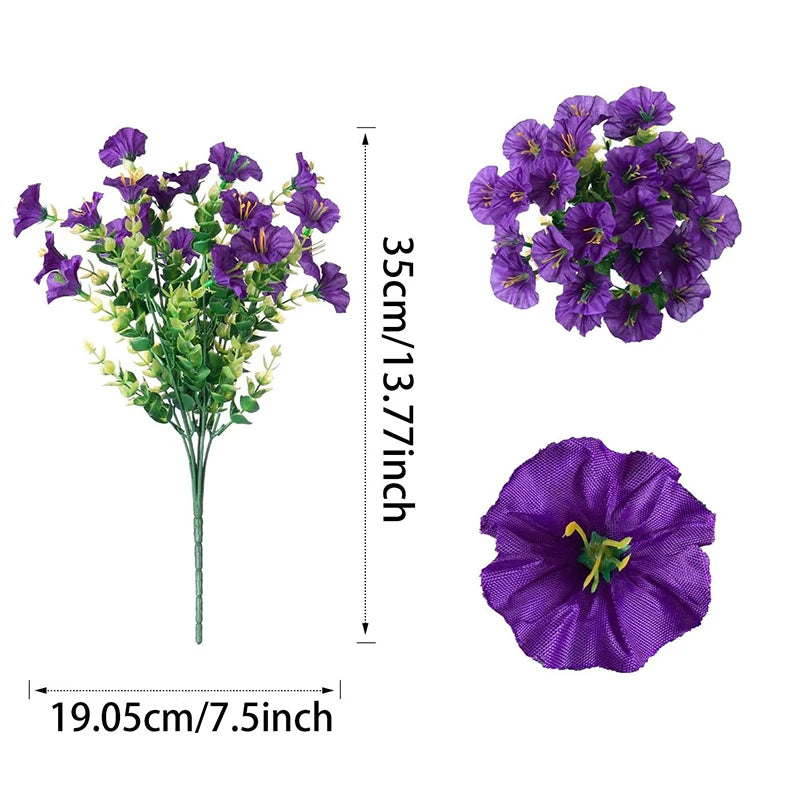35CM Silk Morning Glory Artificial Flower | UV-Protected Decor