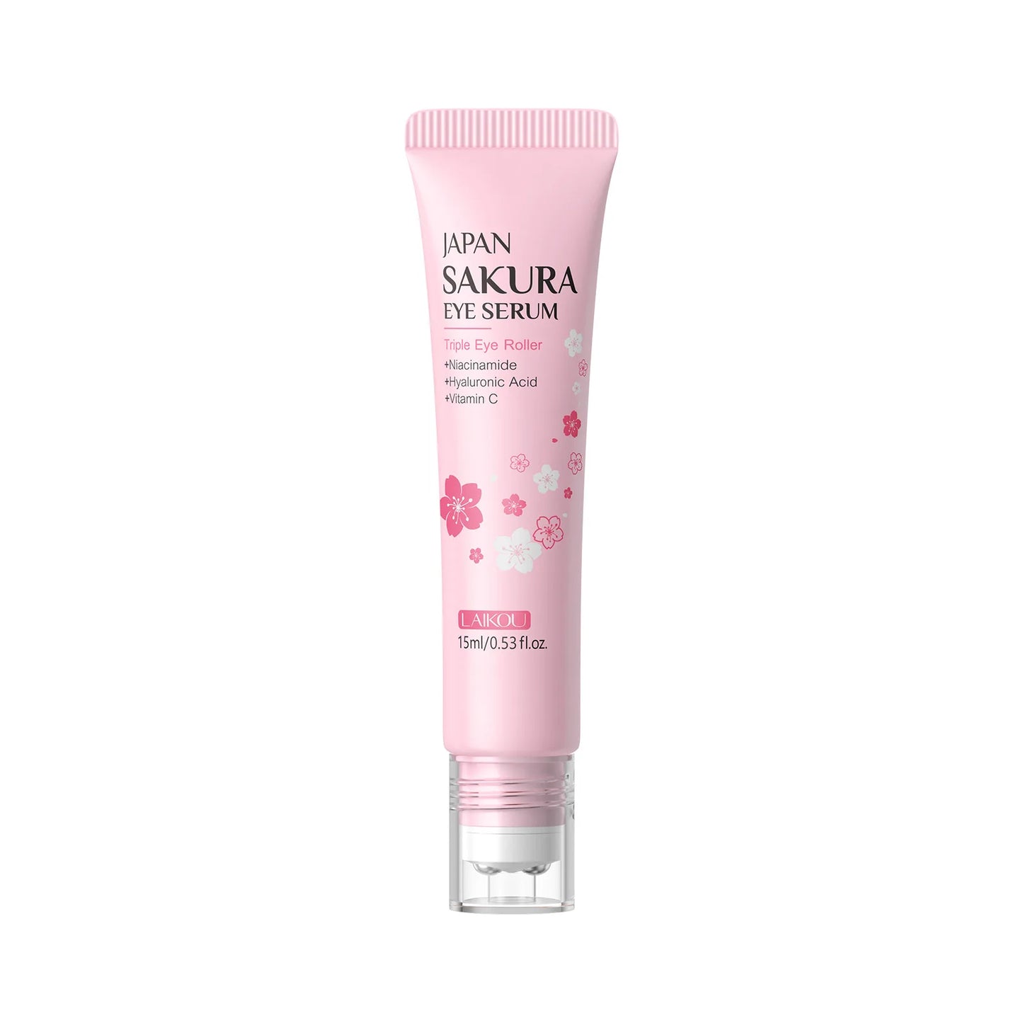 LAIKOU Sakura Anti-Wrinkle Eye Cream – Hyaluronic Acid Roller