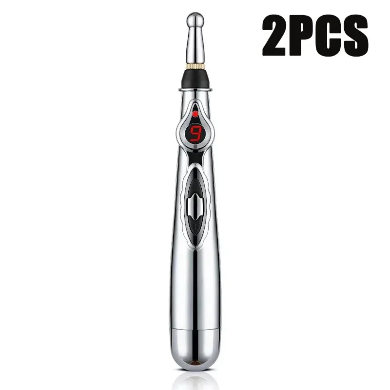 1/3PCS Electronic Acupuncture Pen Relief Pain Massage Point Meridian Energy Meridian Acupuncture Acup Material Without Battery Peaceful Pleasures Health and Wellness 2pcs