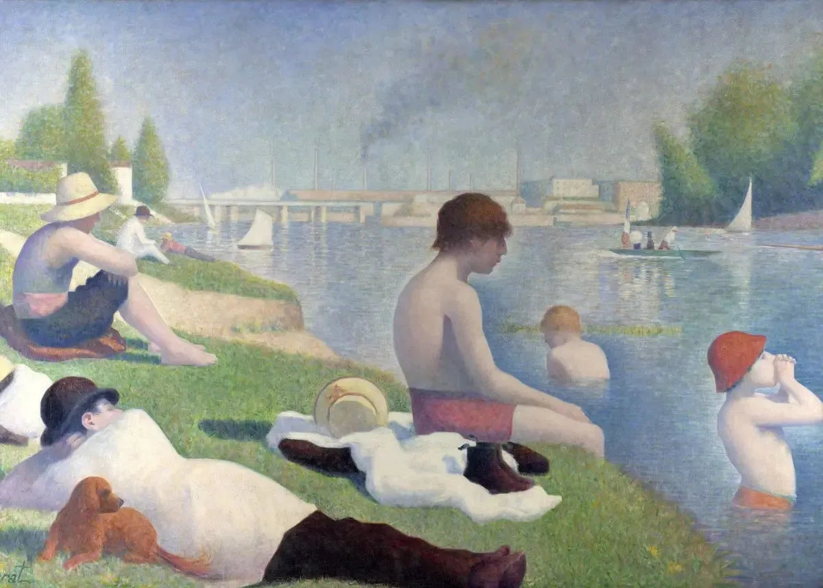 Georges Seurat Sunday Afternoon Canvas Print | Wall Art Décor Canvas Art Print Peaceful Pleasures Health and Wellness 7 40x50cm Unframed