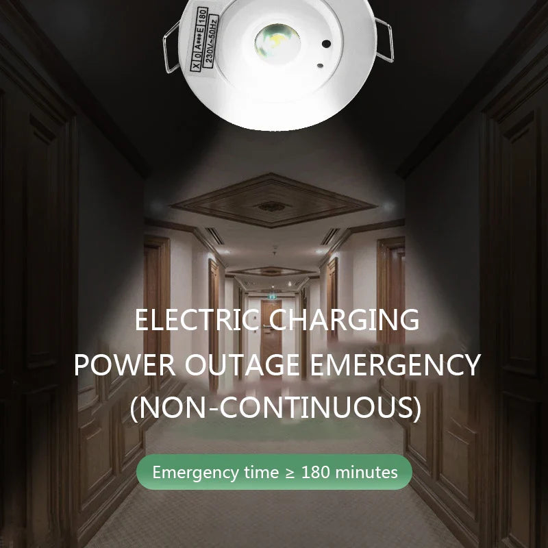 SHINEKNOT Dual-Function Emergency LED Downlight | Black Panel