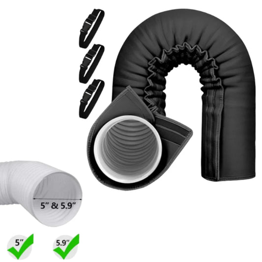 Portable AC Exhaust Hose Insulation Cover – 5" & 5.9" Fit AC Hose Insulation Sleeve Oasis Select