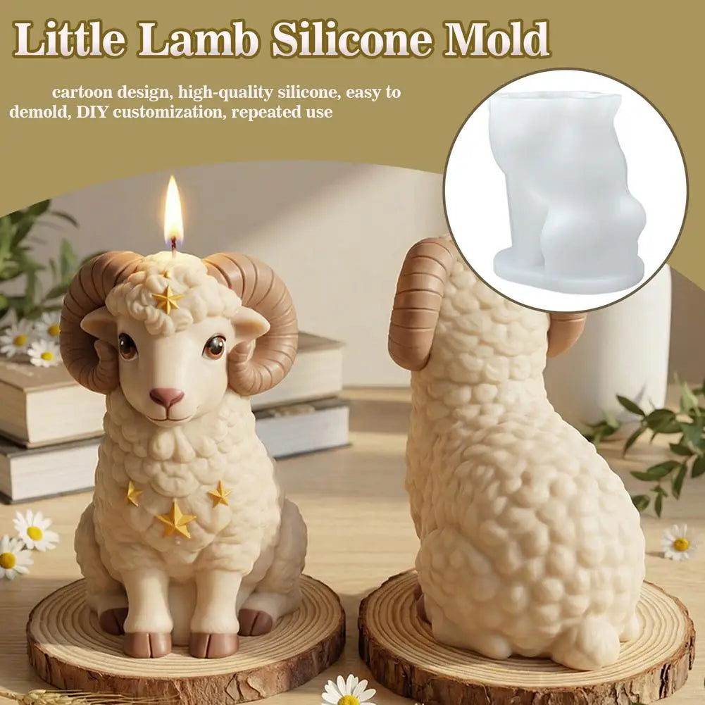 3D Lamb Silicone Mold – DIY Candle, Soap, Resin & Wax Craft