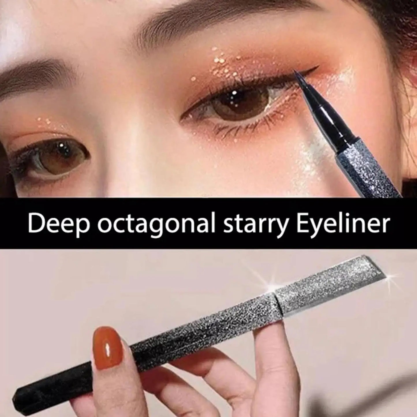 Dual-Tip Waterproof Liquid Eyeliner Pen – Black & Brown