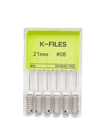 Dental K-Files 6pcs | Stainless Steel Root Canal Hand Files