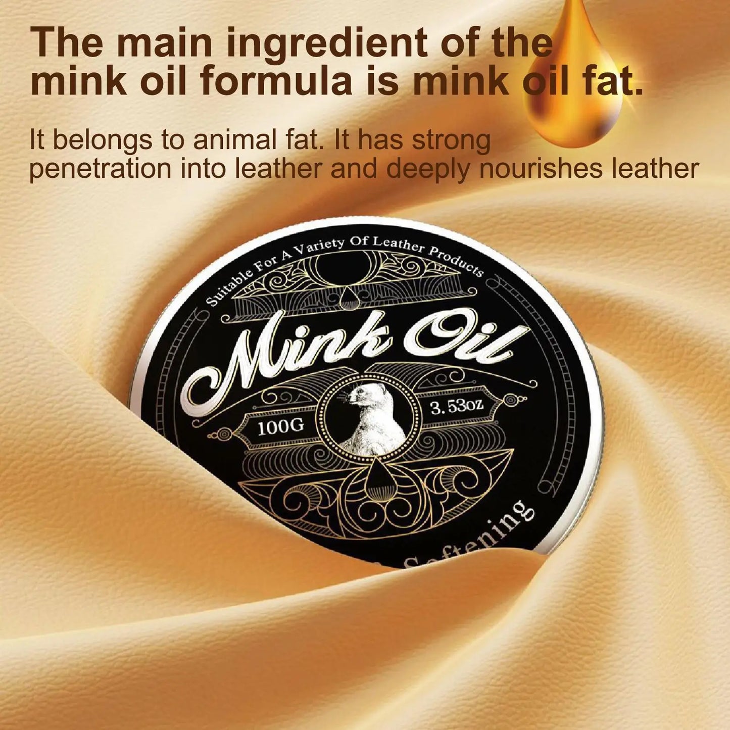 Mink Oil Leather Cream 100g | Shoes, Bags & Furniture Care