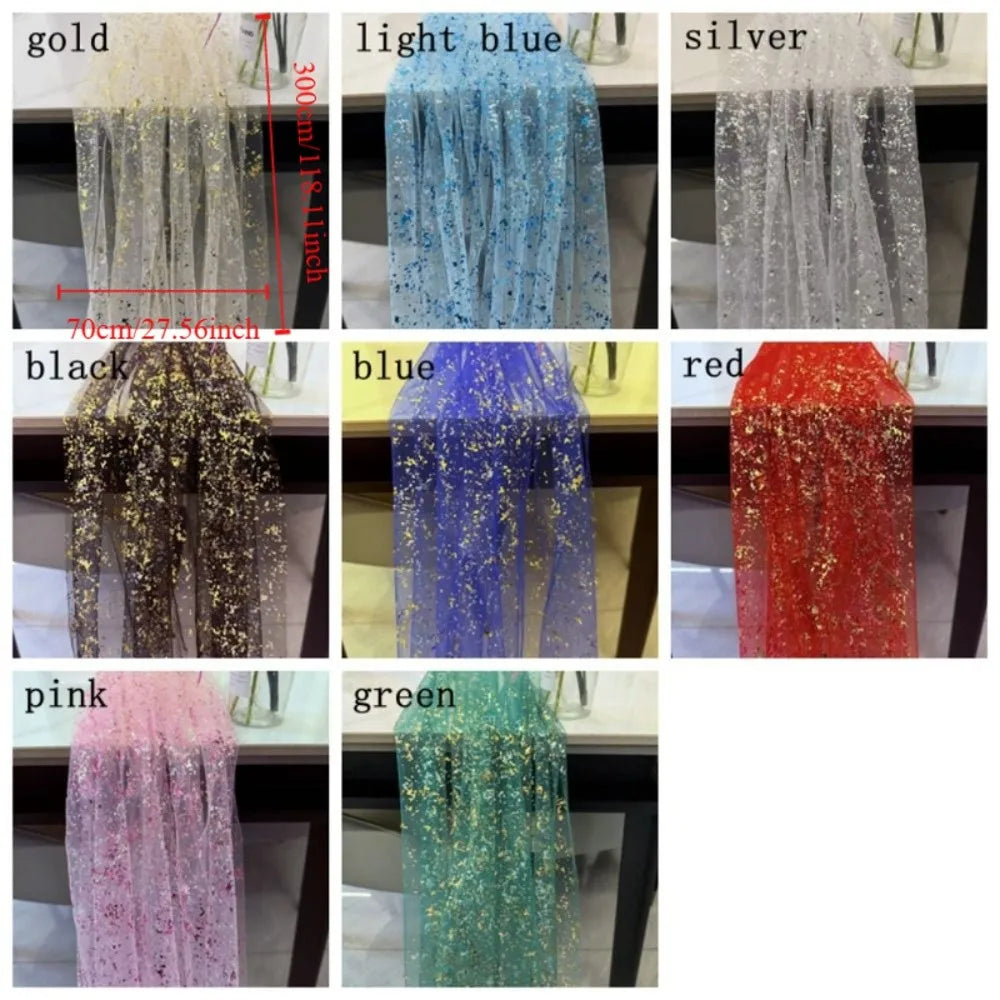 Gold Sequin Glitter Table Runner – Elegant Sheer Tablecloth