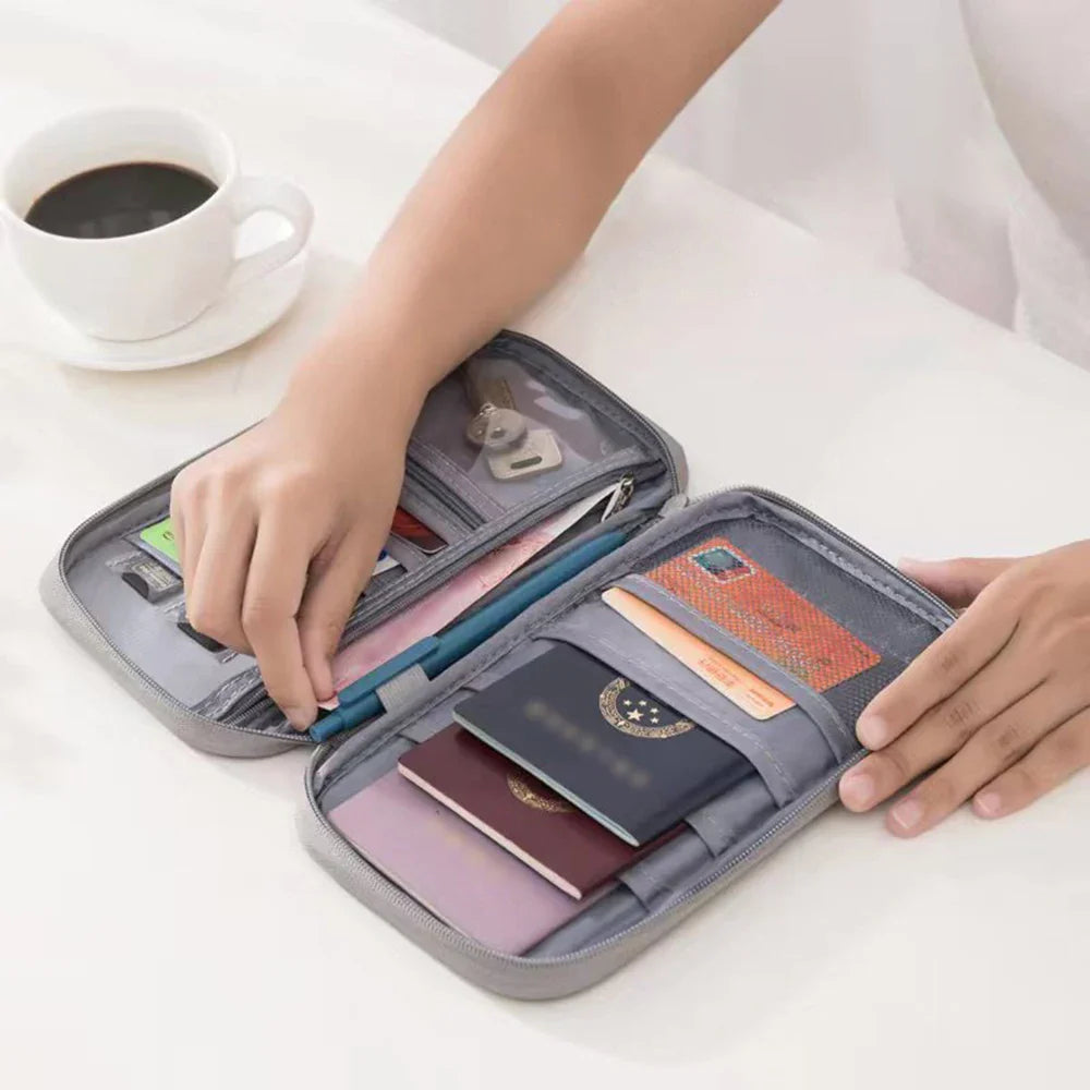 Waterproof Passport Holder & Travel Document Organizer Bag