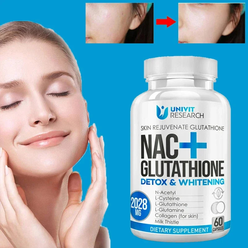 Glutathione Capsules - Joint and Hair, Nail Health, Skin Purification, Liver, Lungs, Skin and Brain Health Peaceful Pleasures Health and Wellness
