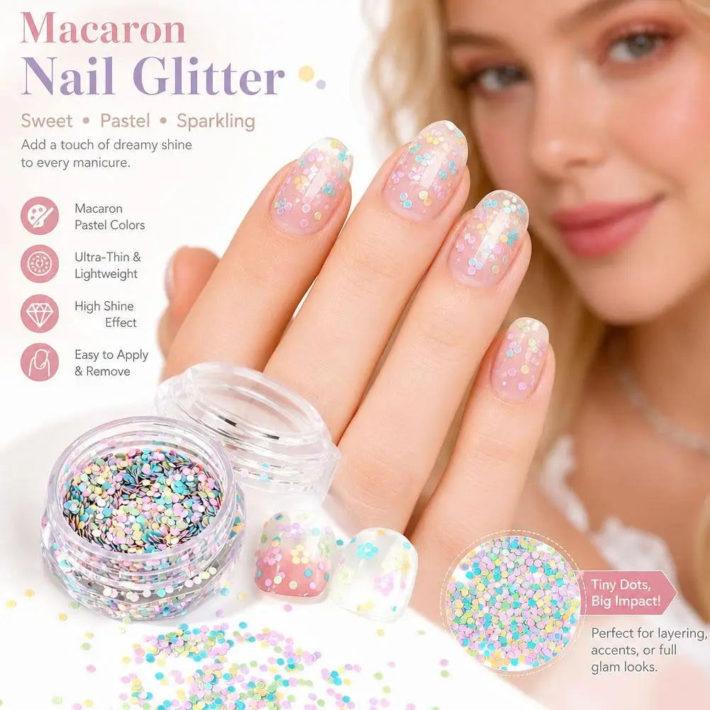 Heart & Star Nail Glitter Sequins – Colorful Manicure Decor