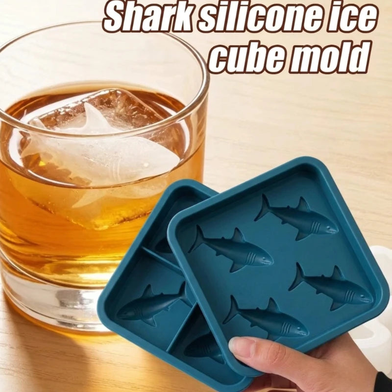 3D Shark Ice Mold – Silicone Whiskey & Cocktail Ice Tray