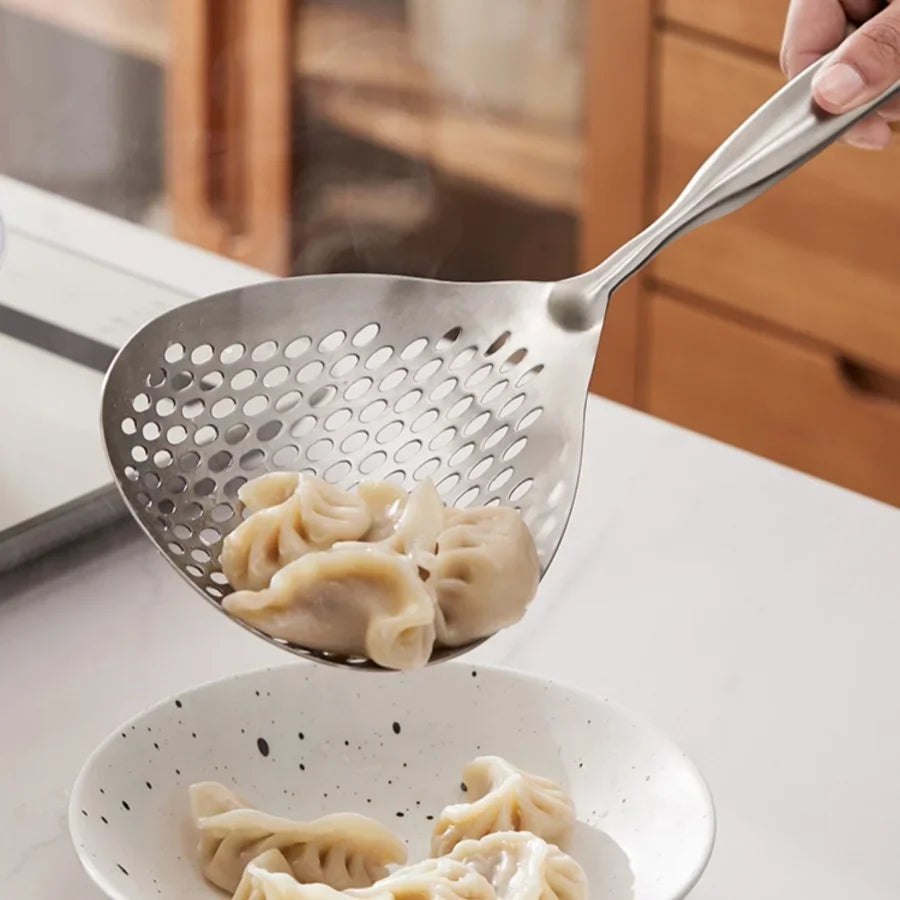 Large Stainless Steel Skimmer Spoon | Heavy Duty Strainer
