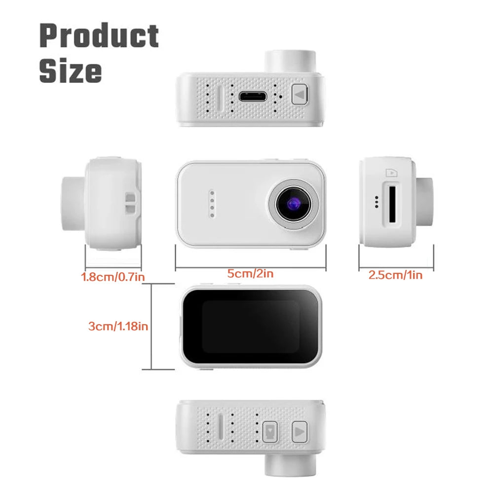 Thumb Actions Camera HD Motion Recorder Camera Cycle Riding VCR Pet Camera Mini Portable Sports DV Body-Cam For Photography Peaceful Pleasures Health and Wellness