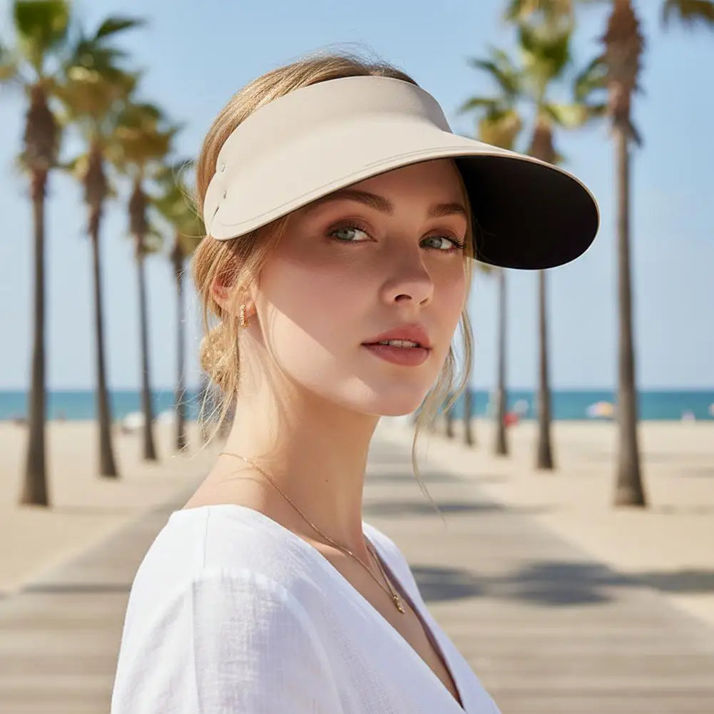 UPF 50+ Wide Brim Sun Visor Hat | Foldable & Reversible