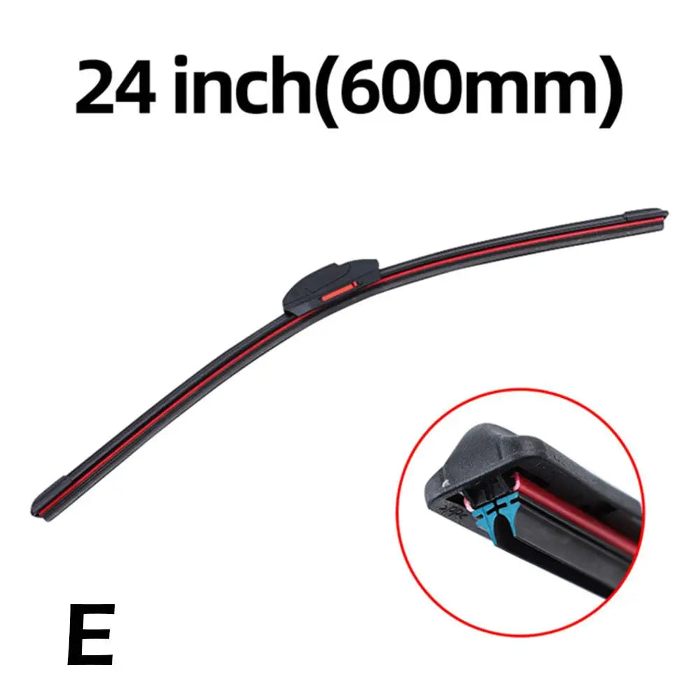 Car Windshield Wiper Blades Universal Water Repellent Wiper Blades Soft Double Layer Rubber Frameless Bracketless Car Wipers Peaceful Pleasures Health and Wellness E