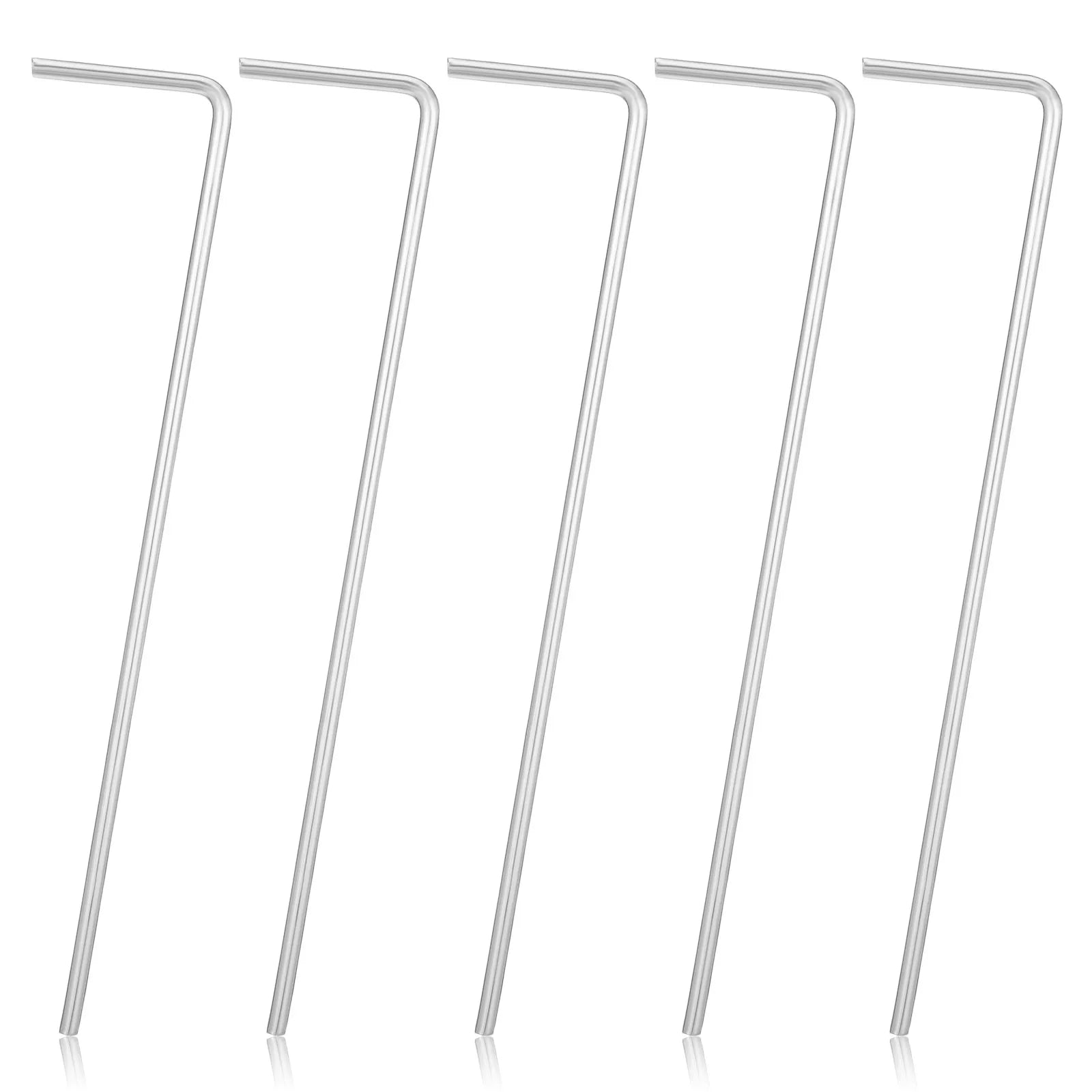 32Pcs Tent Stakes Iron Material L Shaped Hook Pegs for Camping Tent Awning Canopy Securing Heavy Duty Wind Resistant Ground Peaceful Pleasures Health and Wellness