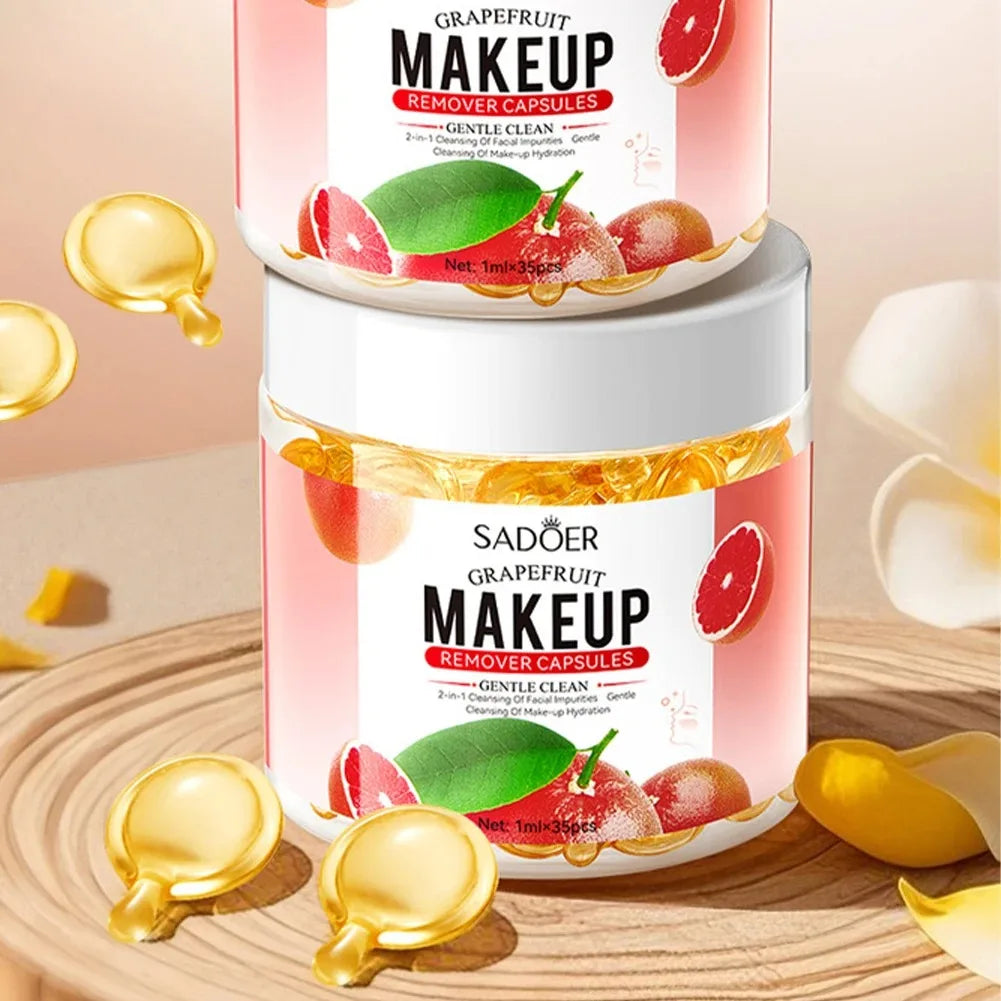 Sadoer Grapefruit Makeup Remover Oil Capsules – 35 x 1ml