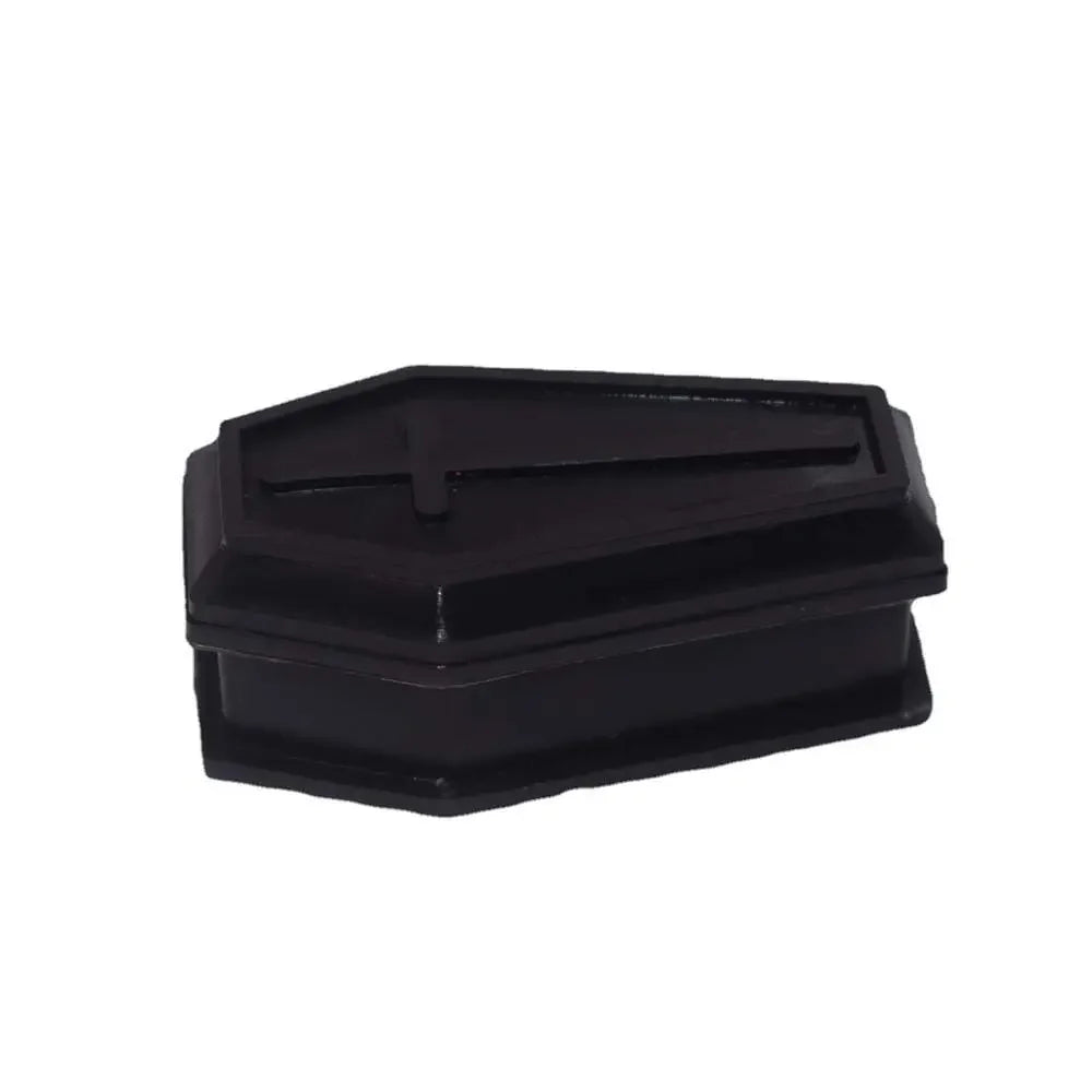 Mini Coffin Box Halloween Black Coffin Decoration Landscape Model Mock Storage Box Toy Decoration Peaceful Pleasures Health and Wellness 1piece