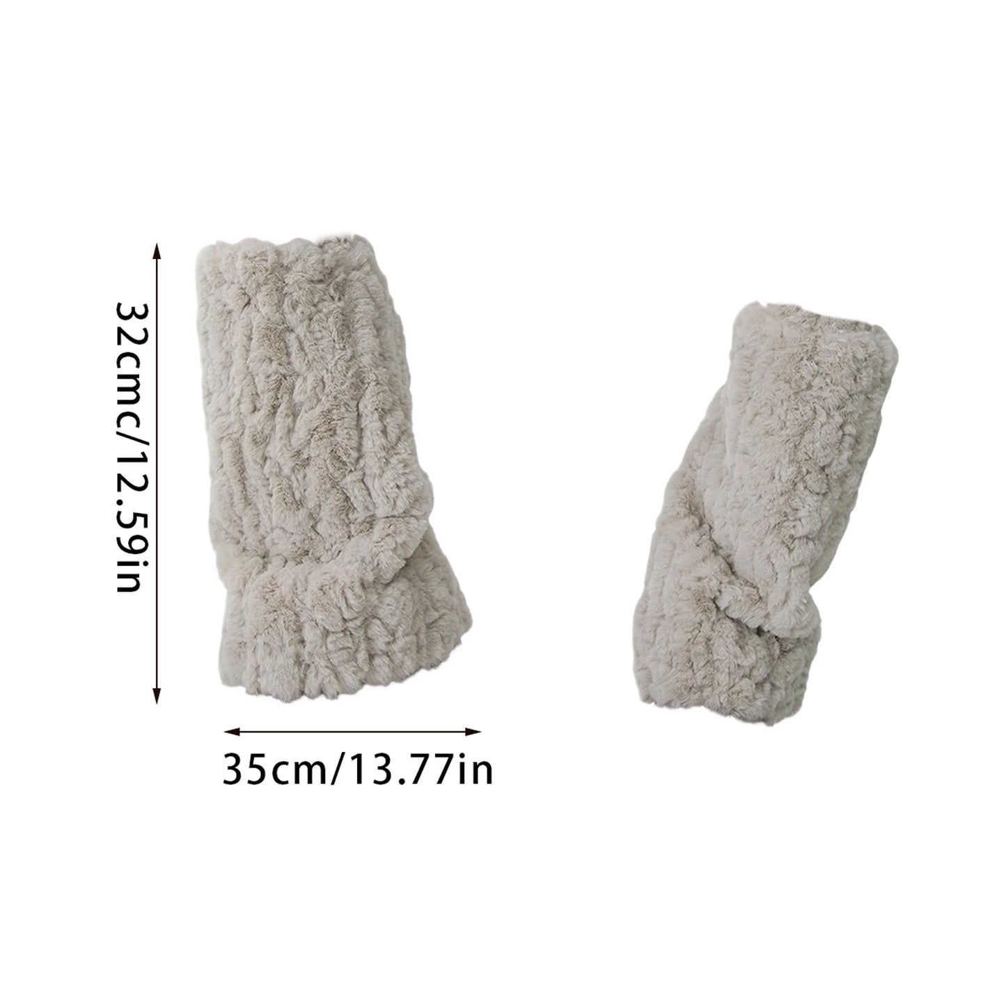 Winter Snowy High Tube Thickened Warm Faux Rabbit Fur Y2K Furry Leg Warmers Fashion Versatile Women Boot Cuffs Warm Calf Cover Peaceful Pleasures Health and Wellness