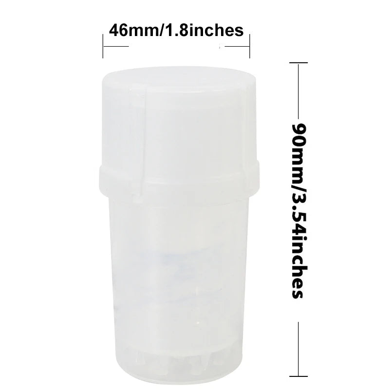 1pcs Plastic Grinder With Storage Box Function 40mm Diameter Tobacco Herb Crusher Smoke Grinders Smoking Accessories Amoladora Peaceful Pleasures Health and Wellness White 1pc